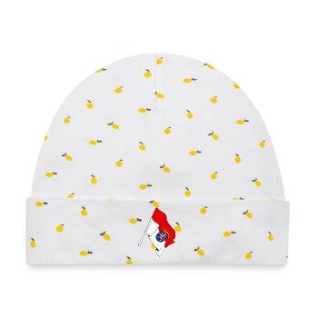 Flagge von Hessen - Baby Premium Organic Mütze - Weiß/Zitronengelb - Vorne