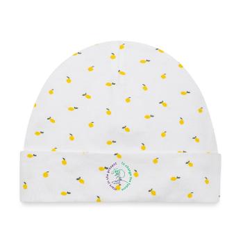 to change the future start in the present - Baby Premium Organic Mütze - Weiß/Zitronengelb - Vorne