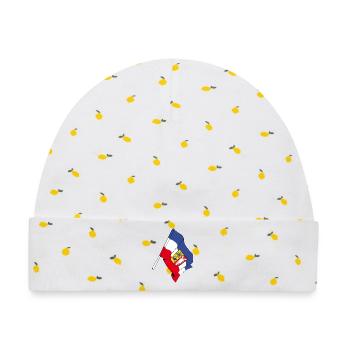 Flagge Schleswig Holstein - Baby Premium Organic Mütze - Weiß/Zitronengelb - Vorne