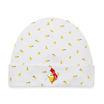 Flagge der Provinz Lüttich, Belgien - Baby Premium Organic Mütze - Weiß/Zitronengelb - Vorne