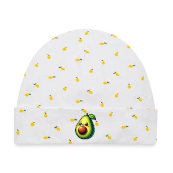 Avocado - Baby Premium Organic Mütze - Weiß/Zitronengelb - Vorne