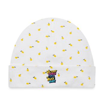 VICTORY ROYALE ODER PLEITE, BABY! - Baby Premium Organic Mütze - Weiß/Zitronengelb - Vorne