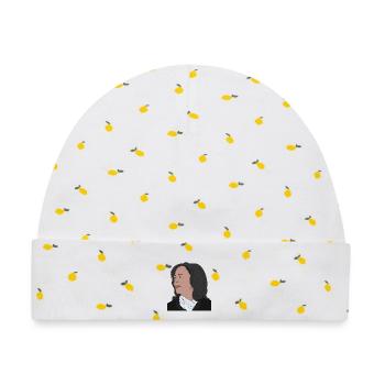 Die unglaubliche Kamala Harris - Baby Premium Organic Mütze - Weiß/Zitronengelb - Vorne