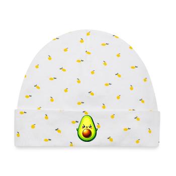 Avocado - Baby Premium Organic Mütze - Weiß/Zitronengelb - Vorne