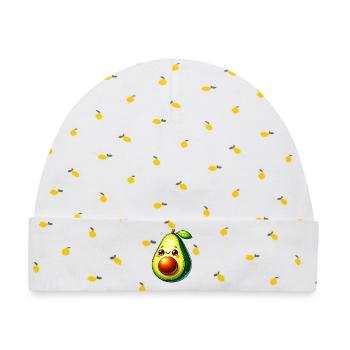 Avocado - Baby Premium Organic Mütze - Weiß/Zitronengelb - Vorne