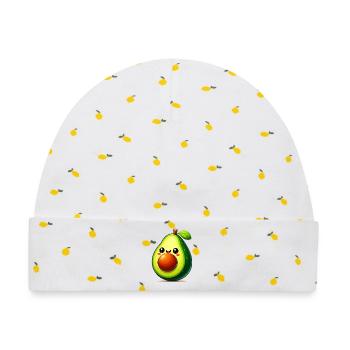 Avocado - Baby Premium Organic Mütze - Weiß/Zitronengelb - Vorne
