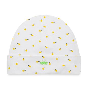 Faszinierende Gottesanbeterin - Baby Premium Organic Mütze - Weiß/Zitronengelb - Vorne