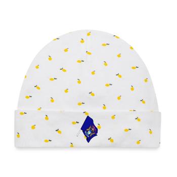 Flagge von Michigan - Baby Premium Organic Mütze - Weiß/Zitronengelb - Vorne