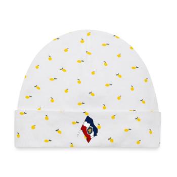 Flagge von Utah - Baby Premium Organic Mütze - Weiß/Zitronengelb - Vorne