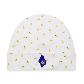 Flagge von Nebraska - Baby Premium Organic Mütze - Weiß/Zitronengelb - Vorne