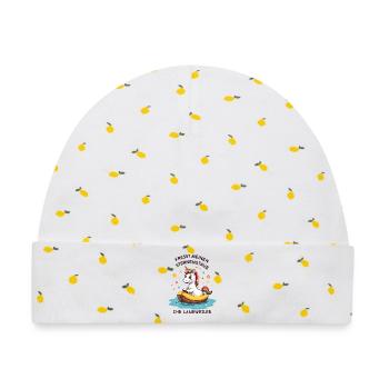Einhorn Bootsfahrt - Baby Premium Organic Mütze - Weiß/Zitronengelb - Vorne
