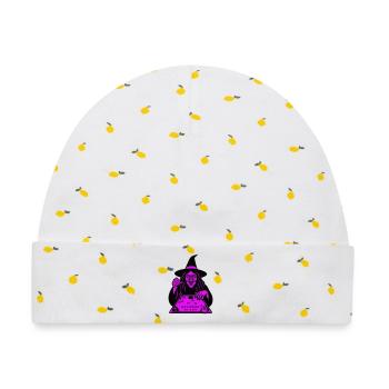 Hypnotic Witch Board - Baby Premium Organic Mütze - Weiß/Zitronengelb - Vorne