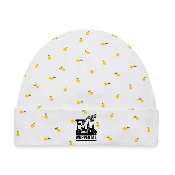 wuppertal silhouette - Baby Premium Organic Mütze - Weiß/Zitronengelb - Vorne