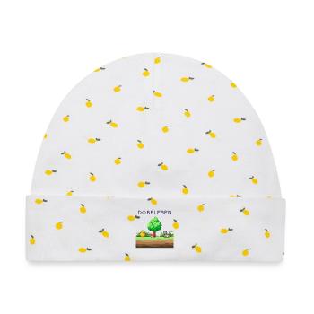 Dorflleben Pixelwelt - Baby Premium Organic Mütze - Weiß/Zitronengelb - Vorne