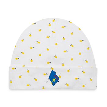 Provence-Flagge - Baby Premium Organic Mütze - Weiß/Zitronengelb - Vorne