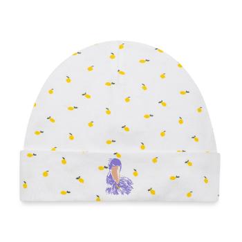 Schuhschnabel Vogel Shoebill - Baby Premium Organic Mütze - Weiß/Zitronengelb - Vorne