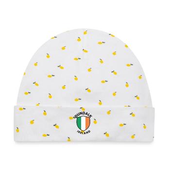 Dundalk Crest Irland-Flagge - Baby Premium Organic Mütze - Weiß/Zitronengelb - Vorne
