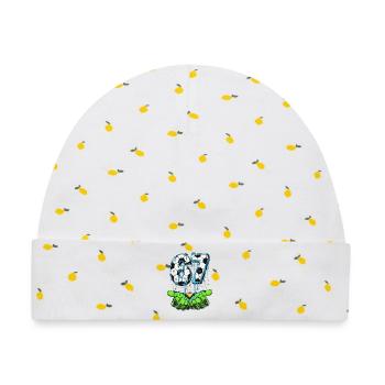 Six Seven Torwart - Baby Premium Organic Mütze - Weiß/Zitronengelb - Vorne