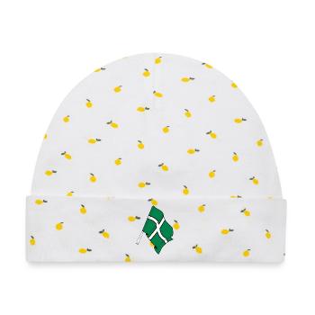 Flagge von Devon - Baby Premium Organic Mütze - Weiß/Zitronengelb - Vorne
