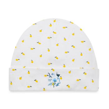 Ocean animals - Baby Premium Organic Mütze - Weiß/Zitronengelb - Vorne