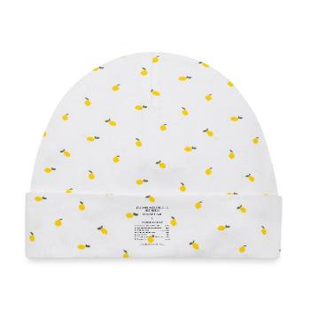Motivation durch Pauschalen Backprint - Baby Premium Organic Mütze - Weiß/Zitronengelb - Vorne
