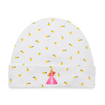 Prinzessin in einem rosa Kleid - Baby Premium Organic Mütze - Weiß/Zitronengelb - Vorne