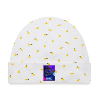 Reflex von Vivid Dream - Baby Premium Organic Mütze - Weiß/Zitronengelb - Vorne