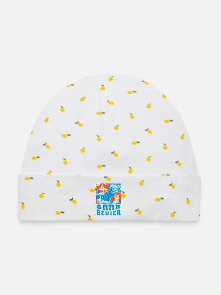 Saarland. Saarland Shirt – Saar Revier Design - Baby Premium Organic Mütze - Weiß/Zitronengelb