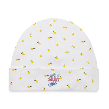 Slay Skater - Baby Premium Organic Mütze - Weiß/Zitronengelb - Vorne
