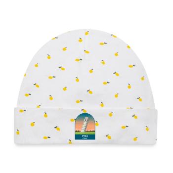Pisa, Italien Vintage-Reiseplakatkunst - Baby Premium Organic Mütze - Weiß/Zitronengelb - Vorne
