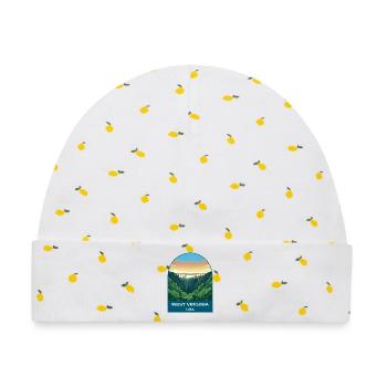 West Virginia USA Vintage-Reiseplakat - Baby Premium Organic Mütze - Weiß/Zitronengelb - Vorne