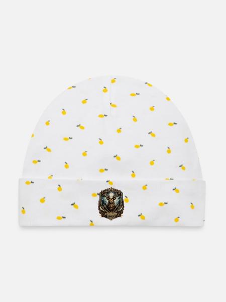 Wappen des Highland Guardian Deer - Baby Premium Organic Mütze - Weiß/Zitronengelb