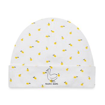 Nicht Gans - Baby Premium Organic Mütze - Weiß/Zitronengelb - Vorne