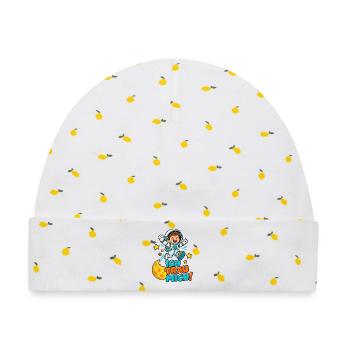 Ich Trau Mich Astronaut - Baby Premium Organic Mütze - Weiß/Zitronengelb - Vorne