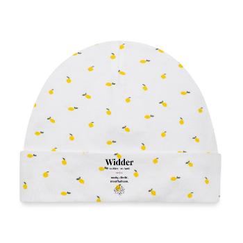 Widder Sternzeichen Eigenschaften - Baby Premium Organic Mütze - Weiß/Zitronengelb - Vorne