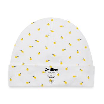 Zwillinge Sternzeichen Eigenschaften - Baby Premium Organic Mütze - Weiß/Zitronengelb - Vorne