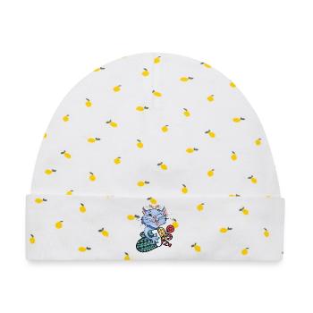 Adventszeit - Baby Premium Organic Mütze - Weiß/Zitronengelb - Vorne