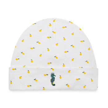 Hippocampus - Baby Premium Organic Mütze - Weiß/Zitronengelb - Vorne