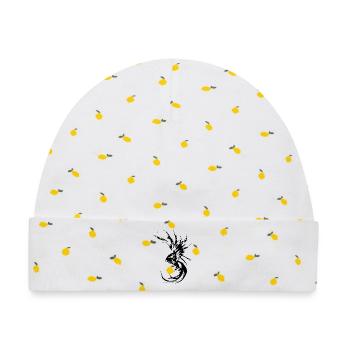 Phönix-Mythischer Vogel - Baby Premium Organic Mütze - Weiß/Zitronengelb - Vorne