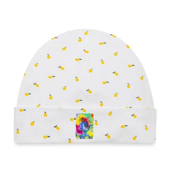 Kassel - ein Aquarell für eine wunderschöne Stadt - Baby Premium Organic Mütze - Weiß/Zitronengelb - Vorne