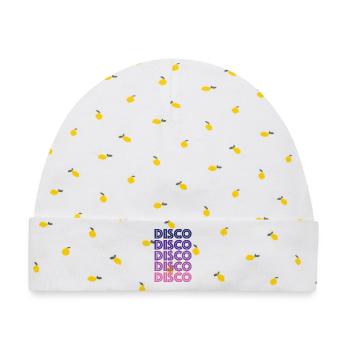 Disco Disco Disco - Baby Premium Organic Mütze - Weiß/Zitronengelb - Vorne
