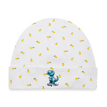 T-Rex Umarme mich Umarmen Geschenk - Baby Premium Organic Mütze - Weiß/Zitronengelb - Vorne