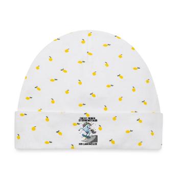 Skateboard-Einhorn - Baby Premium Organic Mütze - Weiß/Zitronengelb - Vorne