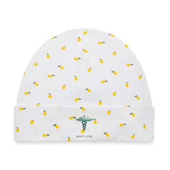 Saint Luke: Medizinische Hilfe - Baby Premium Organic Mütze - Weiß/Zitronengelb - Vorne