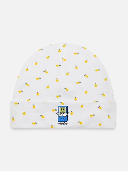 So alt wie eine Spielkonsole - Baby Premium Organic Mütze - Weiß/Zitronengelb
