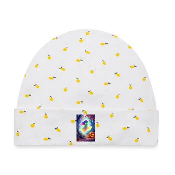 geist   - Baby Premium Organic Mütze - Weiß/Zitronengelb - Vorne