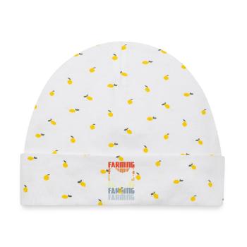 Bauernhof Hühnerzucht - Baby Premium Organic Mütze - Weiß/Zitronengelb - Vorne
