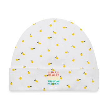 MFA PA Arzthelferin Pflege Physician Assistant - Baby Premium Organic Mütze - Weiß/Zitronengelb - Vorne