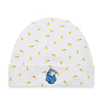  Lustiger Angler Fisch Mit Hoodie Cartoon - Baby Premium Organic Mütze - Weiß/Zitronengelb - Vorne
