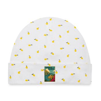 Gardasee  - Baby Premium Organic Mütze - Weiß/Zitronengelb - Vorne